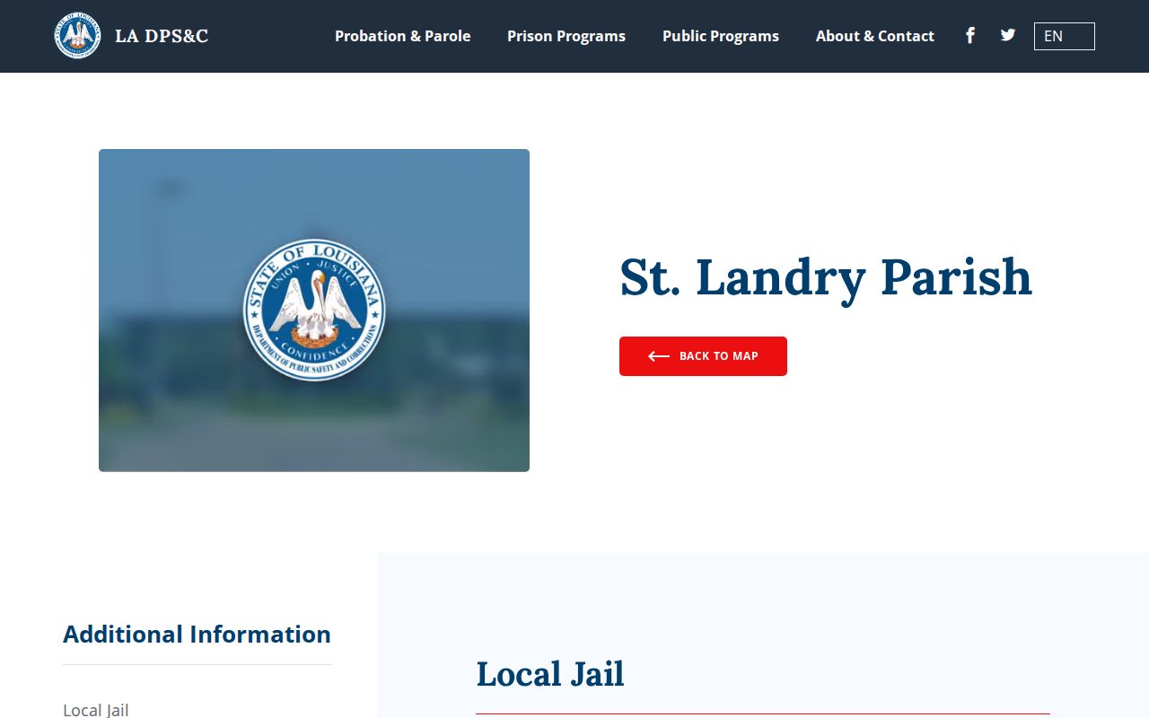 St. Landry Parish Jail release records contact