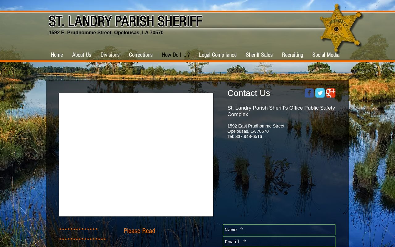 St. Landry Parish release record request contact